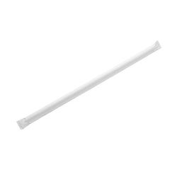 D&W Fine Pack DSJW10-500T 7 3/4" Wrapped Jumbo Straws - Polypropylene, Clear, Case of 5000