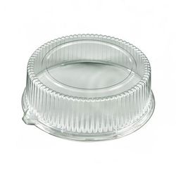 D&W Fine Pack CLRE12P 12" Dome Lid for Trays - PET, Clear