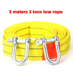 3 Heavy Duty 3 Ton Car Tow Cable traino Pull Rope Strap ganci Van Road Recovery Car rescue tool