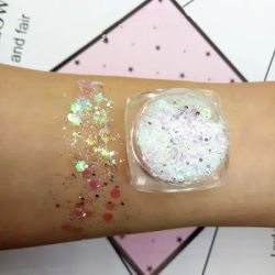 Portatile multifunzionale Glitter Sparkly Eye Shadow Glitter paillettes decorazione per capelli viso