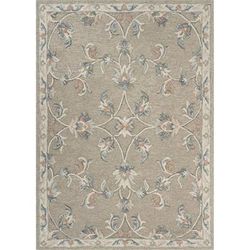 5' x 7' Sage and Cream Filigree Area Rug - 3'6"