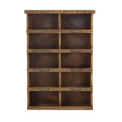 Brown Wood Rustic Wall Shelf Wall Shelf by Quinn Living in Brown