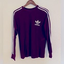 Adidas Tops | Adidas Long Sleeve Logo Shirt | Color: Purple | Size: L