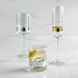 Set of 2 SoHo Glasses - Gold, Gold Champagne Flutes - Frontgate