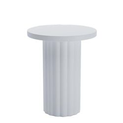 Table d'appoint ronde blanche moderne
