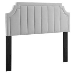 Alyona Channel Tufted Performance Velvet Twin Headboard - East End Imports MOD-6346-LGR
