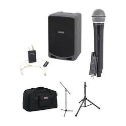 Samson Expedition XP106wDE Portable PA Kit with Wireless Headset Mic, Handheld Mic SAXP106WDE