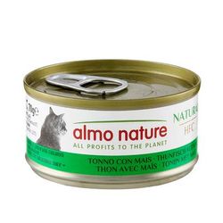 24x70g Tuna with Sweetcorn HFC Natural Cans Almo Nature Wet Cat Food