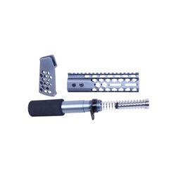 Guntec USA AR-15 Honeycomb Pistol Furniture Set 7in Anodized Grey AR-HCP-SET-GREY