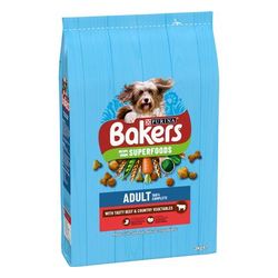 4x3kg Tasty Beef & Country Vegetables Adult Bakers Dry Dog Food