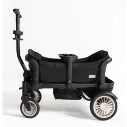 Joey (2 Seater) Stroller Wagon with 1 Canopy - Black