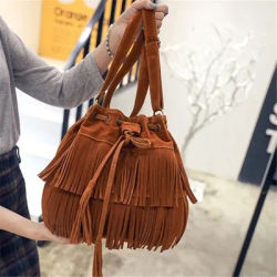2024 Faux Suede Fringe Women Messenger Bags Tote Luxury Fashion Ladies Handbag nappa Shoulder