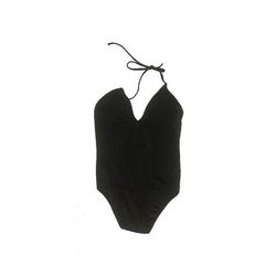 Victoria's Secret One Piece Swimsuit: Black Solid Swimwear - Women's Size Small