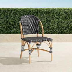 Set of 2 French Cafe Rattan Side Chairs - Black - Frontgate