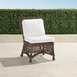 Set of 2 Hampton Dining Side Chairs in Driftwood Wicker - Standard, Cochella Jewel - Frontgate