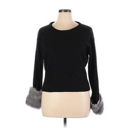 Ashley Stewart Pullover Sweater: Black Tops - Women's Size 14 Plus