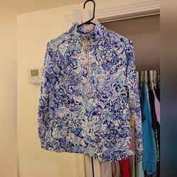 Lilly Pulitzer Tops | Lilly Pulitzer 60 Animals Popover | Color: Blue/White | Size: S