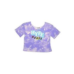 Jerry Leigh Apparel Short Sleeve T-Shirt: Purple Tie-dye Tops - Kids Girl's Size Large