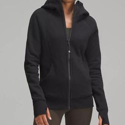 Lululemon Athletica Tops | Lululemon Black Scuba Full-Zip Hoodie | Color: Black | Size: 2