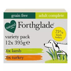 24x395g Forthglade Complete Grain-Free Lamb & Turkey Adult Wet Dog Food
