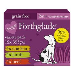 24x395g Just Mixed Pack Grain-Free Forthglade Wet Dog Food | Chicken, Lamb & Beef