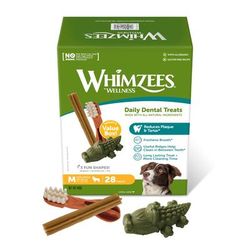2x28 Size M Mixbox Whimzees by Wellness Dental Dog Snacks