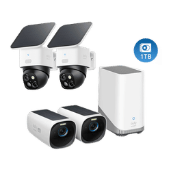eufyCam S330 (eufyCam 3) + SoloCam S340 (2-Pack) + 1 TB Hard Drive