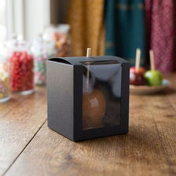 Black Candy Apple Box w/ Window 4" x 4" x 4 5/8" 25 pack FS56B