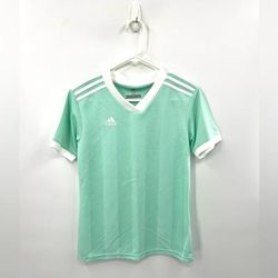 Adidas Tops | Adidas 3s Climalite ‘Seafoam/White’ Soccer Jersey Woman’s Size Xsmall | Color: Green/White | Size: Xs