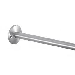 Bobrick SR100CX72 72" Shower Rod w/ 1" Diameter Tubing - Stainless Steel, Satin Finish, 1-in. Diameter, Concealed Flange, Silver