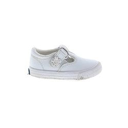 Keds Sneakers: White Solid Shoes - Kids Girl's Size 4 1/2