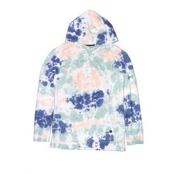 Art Class Pullover Hoodie: Blue Tie-dye Tops - Kids Girl's Size 16