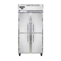 Continental 2RSENHD 36 1/4" 2 Section Reach In Refrigerator, (4) Left/Right Hinge Solid Doors, Top Compressor, 115v, Silver