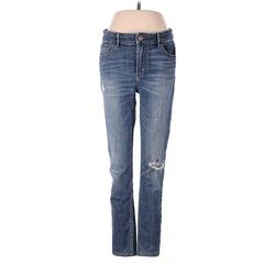 White House Black Market Jeans - Mid/Reg Rise: Blue Bottoms - Women's Size 4