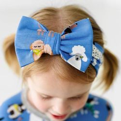 Dapper Dogs Luxe Baby Girl Soft & Stretchy Bamboo Bow Headbands - Newborn - 3T