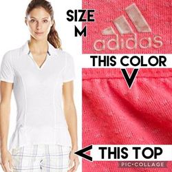 Adidas Tops | Adidas Tour Womens Shirt Clima Chill Peplum Golf Tennis Collared Polo Neon M | Color: Pink | Size: M