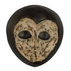 Congolese wood mask, 'Lega Sorcerer'