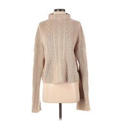 RD Style Turtleneck Sweater: Tan Tops - Women's Size X-Small