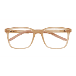 Unisex s square Matte Crystal Brown Plastic Prescription eyeglasses - Eyebuydirect s Accelerate