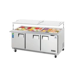 Everest Refrigeration EOTP3 71 1/8" EOTP Series Mega Top Sandwich/Salad Prep Table w/ Refrigerated Base, 115v, 30-Pan Capacity, Stainless Steel