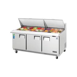 Everest Refrigeration EPBR3 71 1/8" EPB Series Mega Top Sandwich/Salad Prep Table w/ Refrigerated Base, 115v, Stainless Steel, Holds (30) 1/6-size Pans