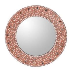 Mughal Window,'Aluminum and Glass Wall Mirror Handcrafted in India'