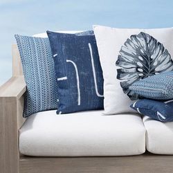 Isla Indoor/Outdoor Pillow Collection by Elaine Smith - Kaleidoscope, 20" x 20" Square Kaleidoscope - Frontgate