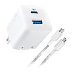 ANKER 33W 2-Port USB-C/USB-A Wall Charger with USB-C Cable B2326J21-1