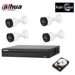 Kit telecamere Dahua poe ip 4 telecamere 2 mpx full color hd 2 tb