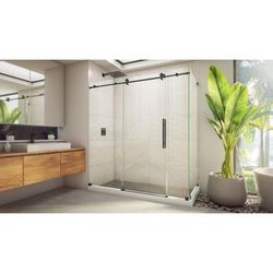Dreamline DreamLine Enigma-X 34 1/2 inch D x 68 3/8 - 72 3/8 inch W x 76 inch H Frameless Sliding Shower Kit in Matte Black SE6172F340VDX09