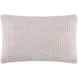 Trory 18" Square Modern Wool Warm Gray/Light Silver/Pearl/Beige/Ivory/Taupe Lumbar Pillow - Boutique Rugs