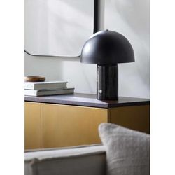 Madaripur 13"H x 10"W x 10"D Rustic Black/White Table Lamp - Boutique Rugs