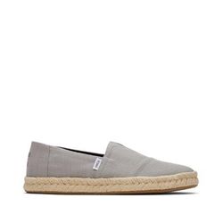 TOMS Men's Grey Alpargata Recycled Cotton Espadrille Rope Sole Shoes, Size 10.5