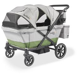 Larktale Caravan Coupe Quad (4 Seater) Stroller Wagon - Gray / Green